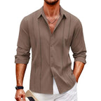 Chemise À Manches Longues Unie Pour Homme | Idéale Pour Un Usage Quotidien Et Formel