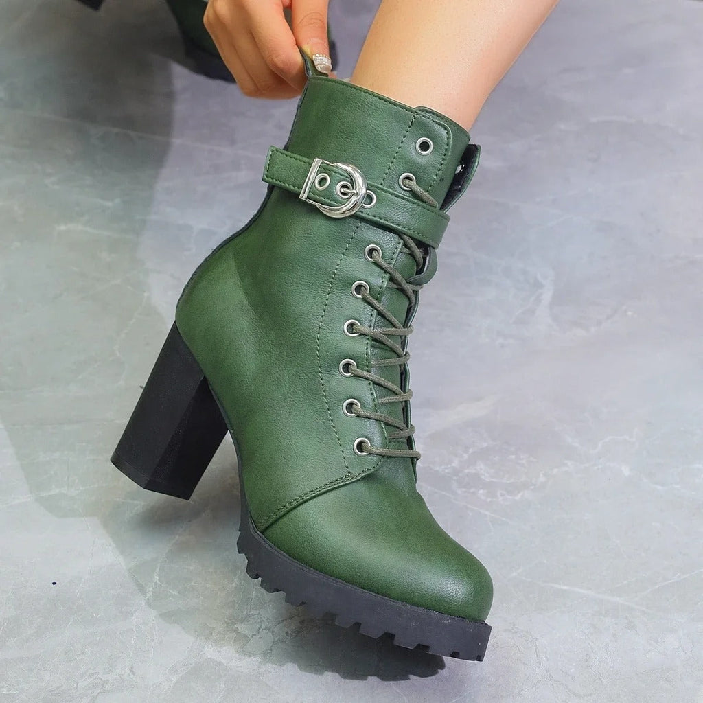 Bottines à Plateforme avec Fermeture Zippée pour Femmes | Idéal pour l’Hiver et l’Usage Quotidien