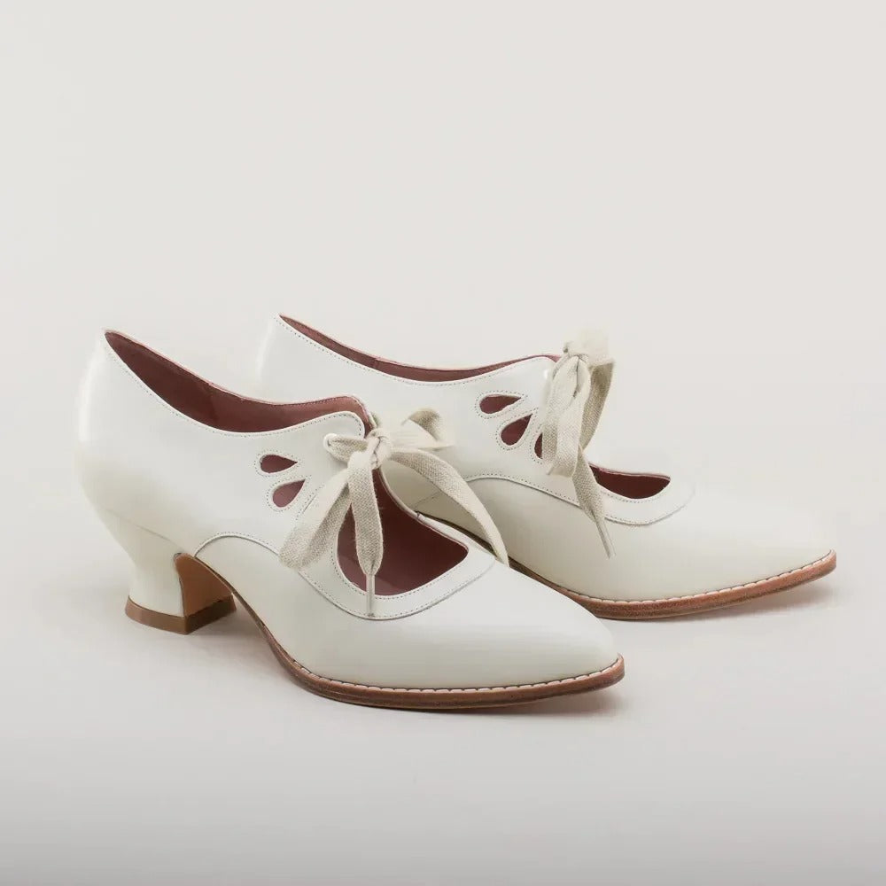 Escarpins À Lacets Avec Bride Et Talon Bas Pour Femmes | Idéal Pour Les Occasions Quotidiennes Et Habillées