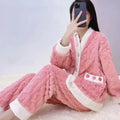 Ensemble Pyjama Deux Pièces À Manches Longues pour Femmes | Idéal pour L’Hiver Et Les Moments De Détente À La Maison