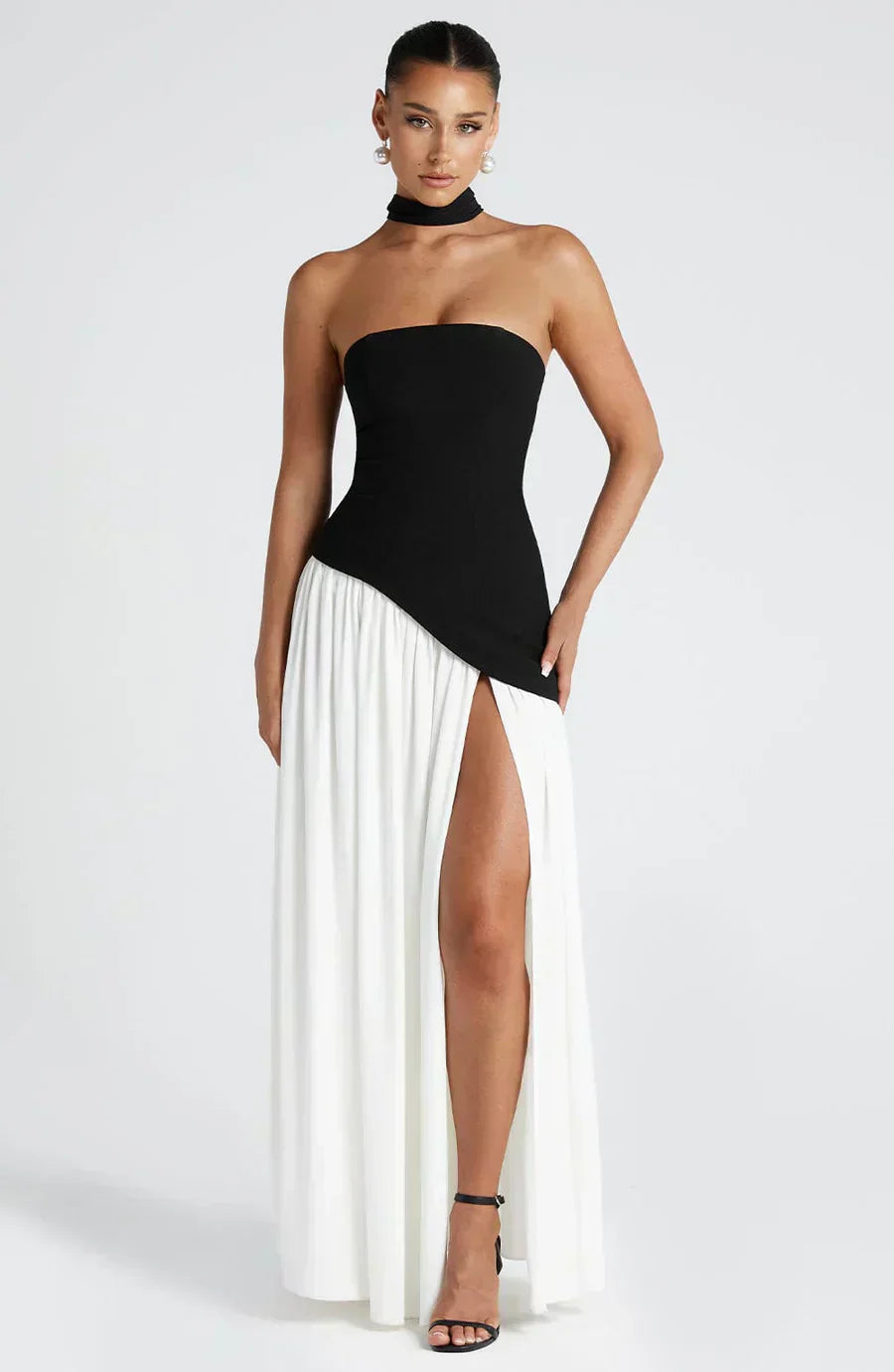 Robe Maxi Asymétrique Avec Design À Une Épaule Pour Femme | Idéale Pour Mariages Et Soirées