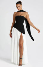 Robe Maxi Asymétrique Avec Design À Une Épaule Pour Femme | Idéale Pour Mariages Et Soirées
