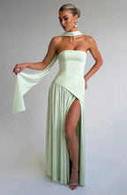 Robe Maxi Asymétrique Avec Design À Une Épaule Pour Femme | Idéale Pour Mariages Et Soirées