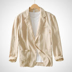 Blazer Léger avec Revers Classique et Manches Ajustables pour Hommes | Idéal pour Été et Occasions Décontractées