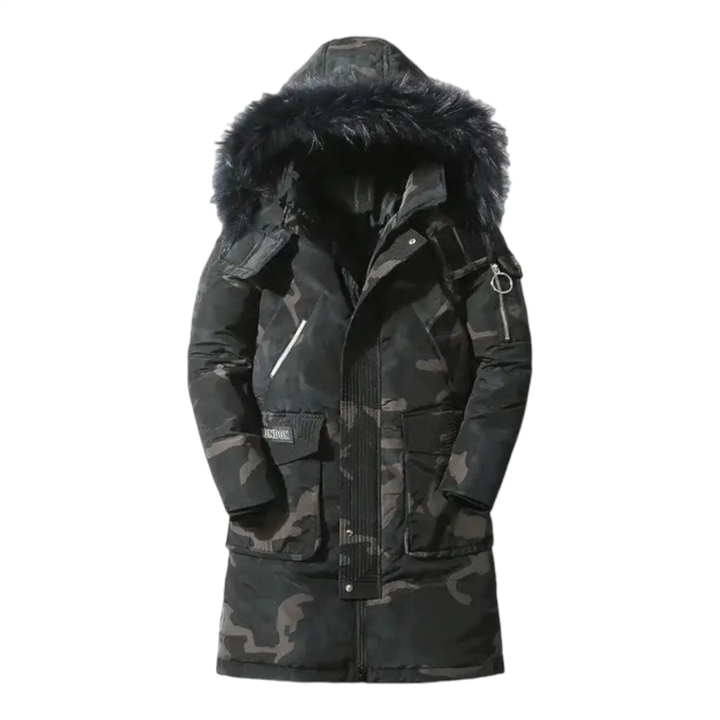 Parka Longue avec Capuche et Poches Fonctionnelles pour Homme | Idéal pour la Saison Hivernale