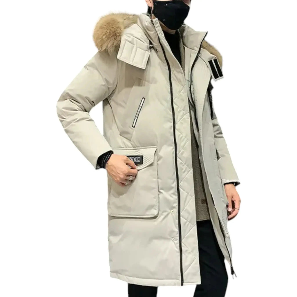 Parka Longue avec Capuche et Poches Fonctionnelles pour Homme | Idéal pour la Saison Hivernale
