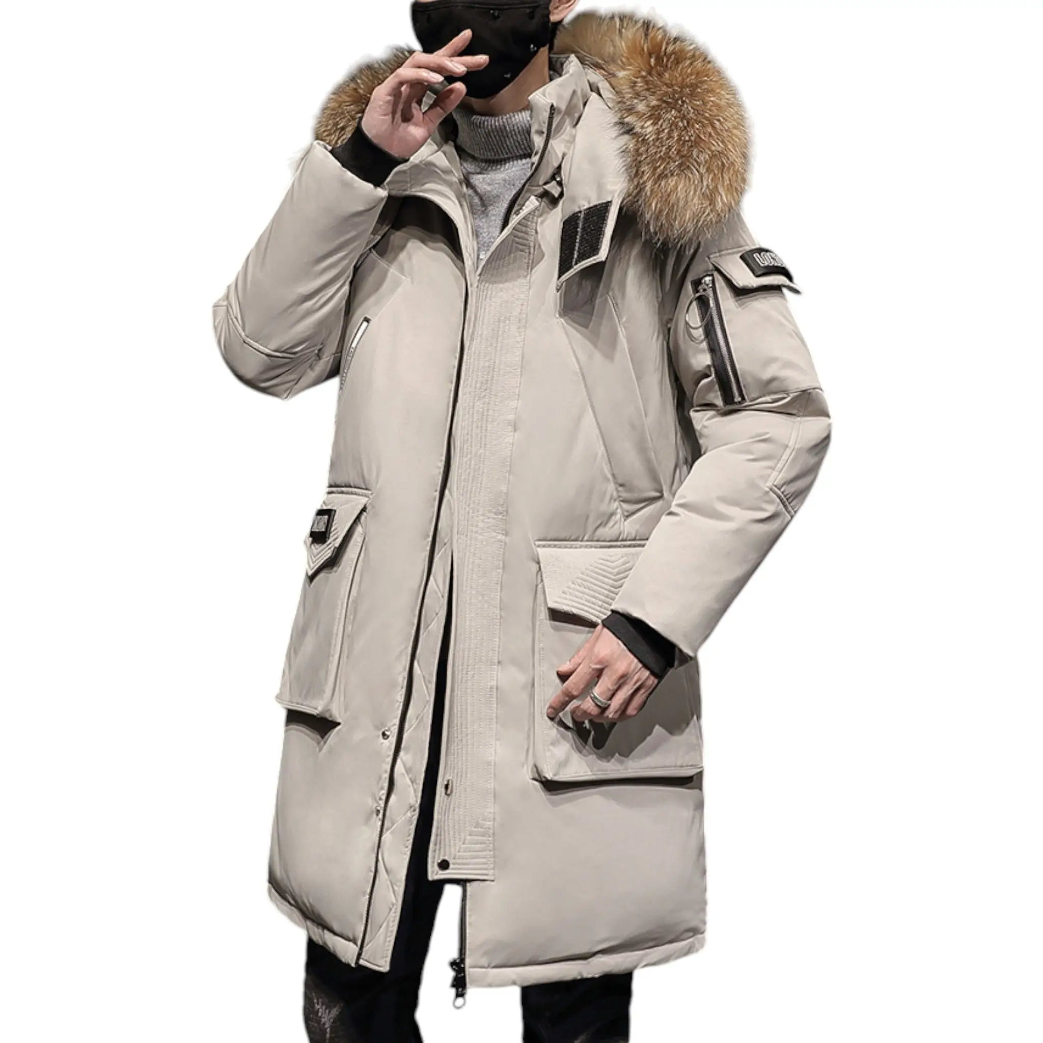Parka Longue avec Capuche et Poches Fonctionnelles pour Homme | Idéal pour la Saison Hivernale