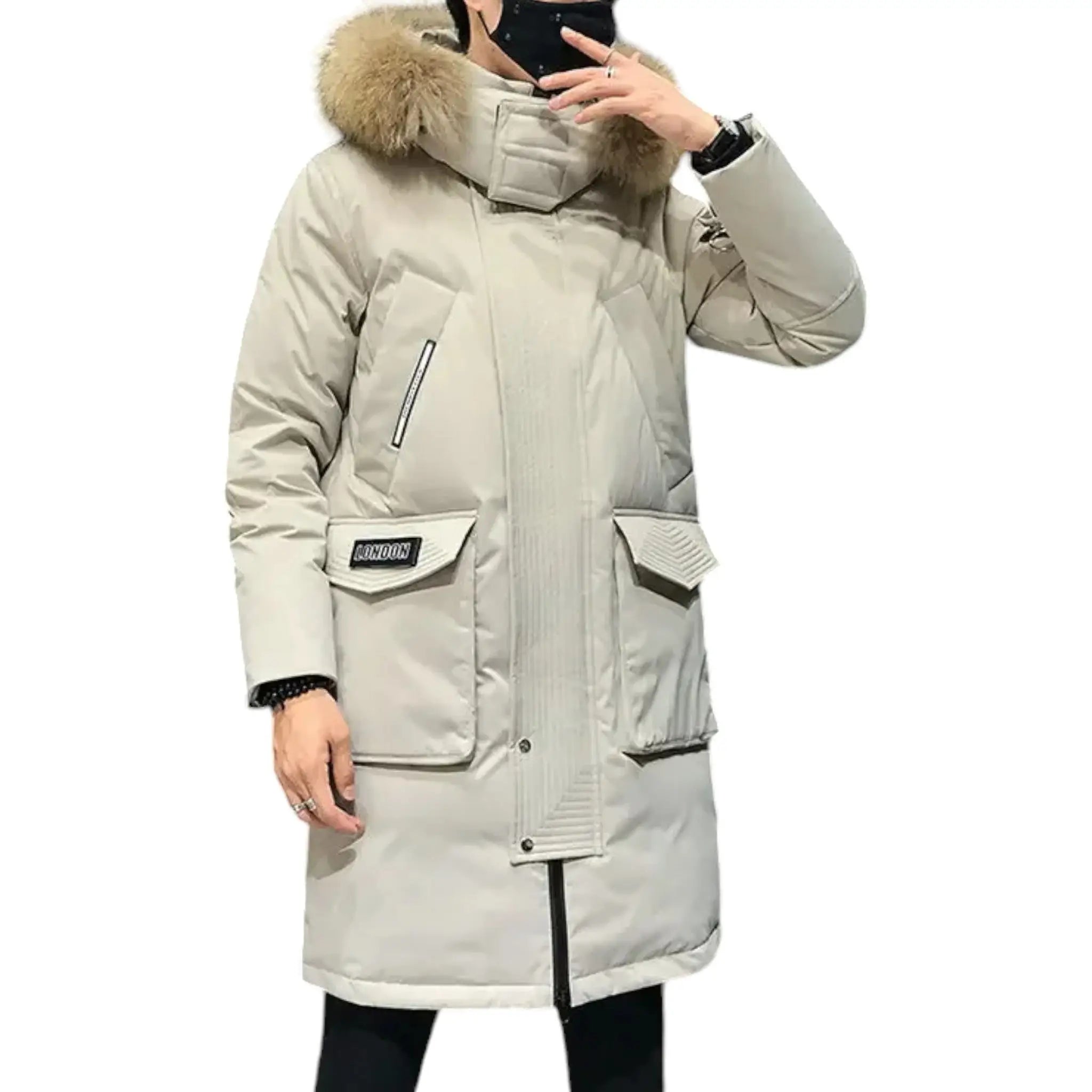 Parka Longue avec Capuche et Poches Fonctionnelles pour Homme | Idéal pour la Saison Hivernale
