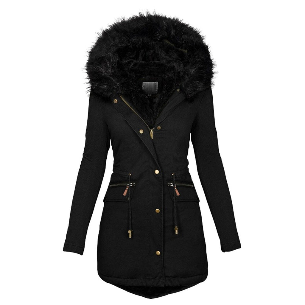 Manteau d’Hiver Long avec Taille Ajustable pour Femmes | Idéal pour la Saison Froide