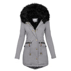 Manteau d’Hiver Long avec Taille Ajustable pour Femmes | Idéal pour la Saison Froide