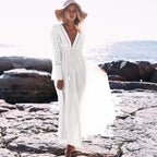 Robe Longue avec Décolleté en V Profond pour Femme | Idéale pour les Sorties en Été