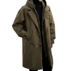 Trench Long avec Coupe Structurée pour Homme | Idéal pour les Journées Pluvieuses