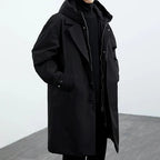 Trench Long avec Coupe Structurée pour Homme | Idéal pour les Journées Pluvieuses