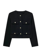 Blazer À Coupe Ajustée Avec Motif Tweed Pour Femme | Idéal Pour Le Travail Et Les Occasions Formelles