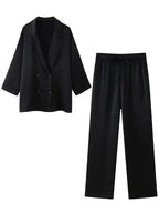 Ensemble Blazer Et Pantalon À Coupe Ample pour Femmes | Idéal pour Le Bureau Et Les Sorties