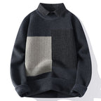 Pull à Col avec Blocs de Couleur Contrastés pour Adulte | Idéal pour l’Automne et l’Hiver