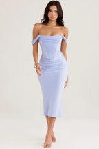 Robe Longue avec Corset Sans Bretelles pour Femme | Idéale pour Soirées ou Cérémonies