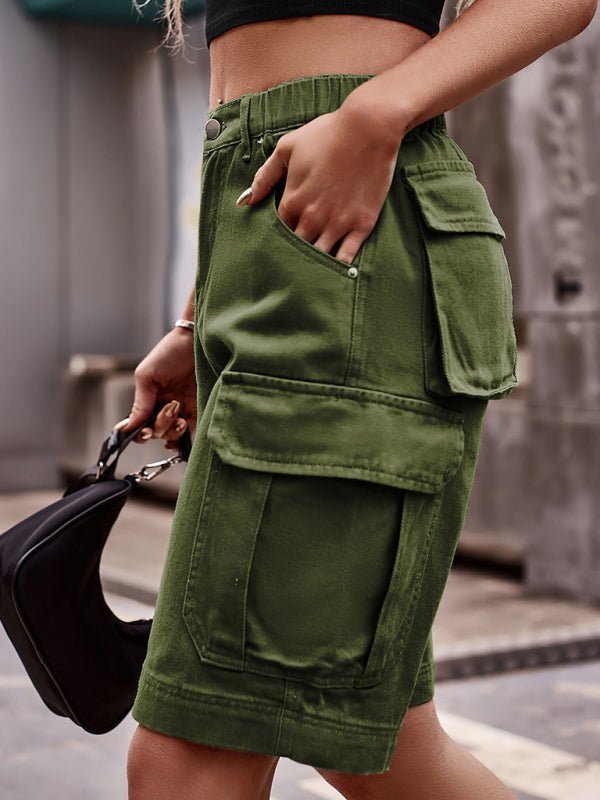 Short Cargo Court Avec Taille Élastique Pour Femmes | Idéal Pour Printemps-Été