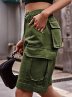 Short Cargo Court Avec Taille Élastique Pour Femmes | Idéal Pour Printemps-Été