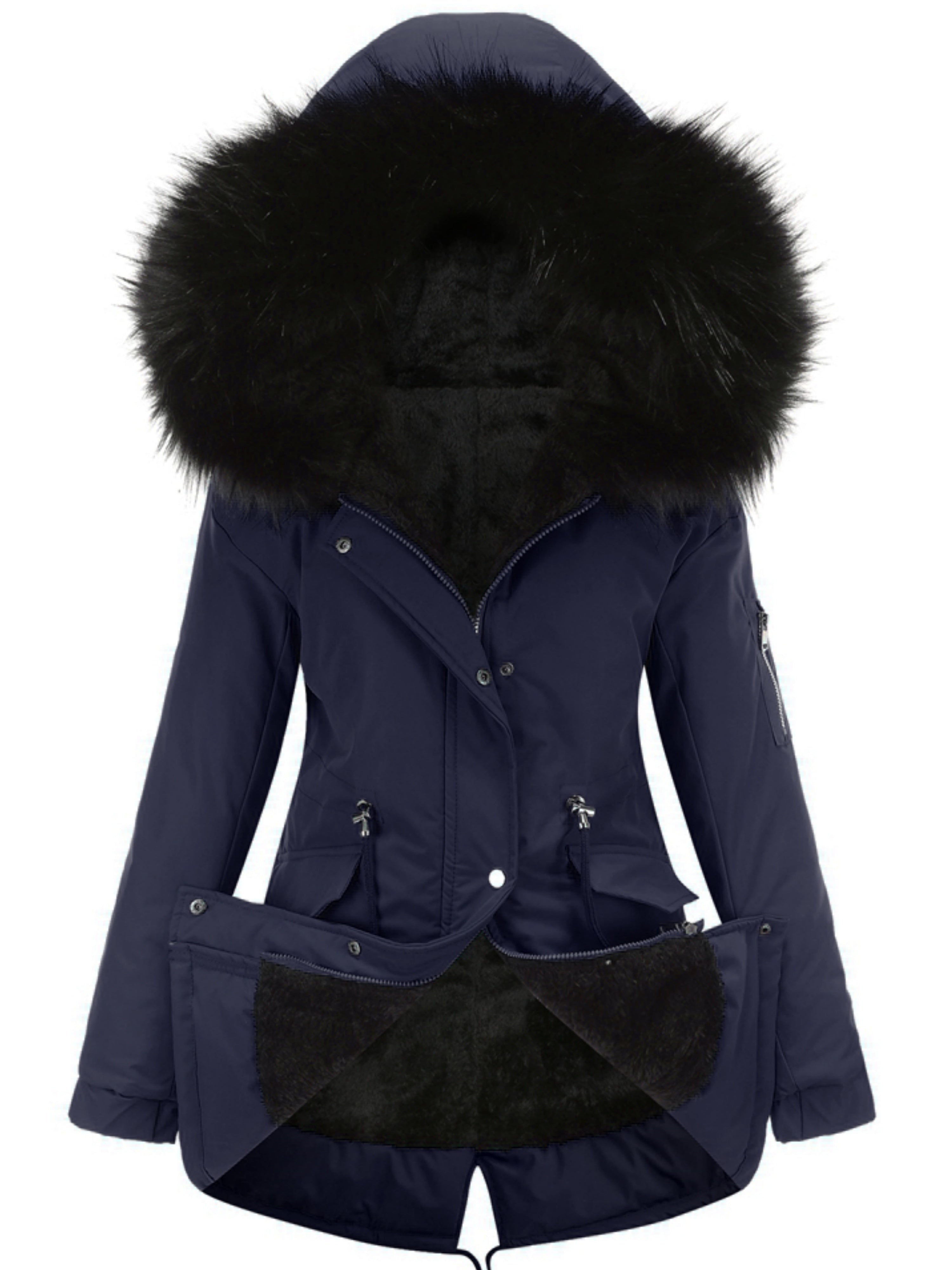 Parka à Capuche avec Fermeture Zippée pour Femmes | Idéale pour l’Automne et l’Hiver
