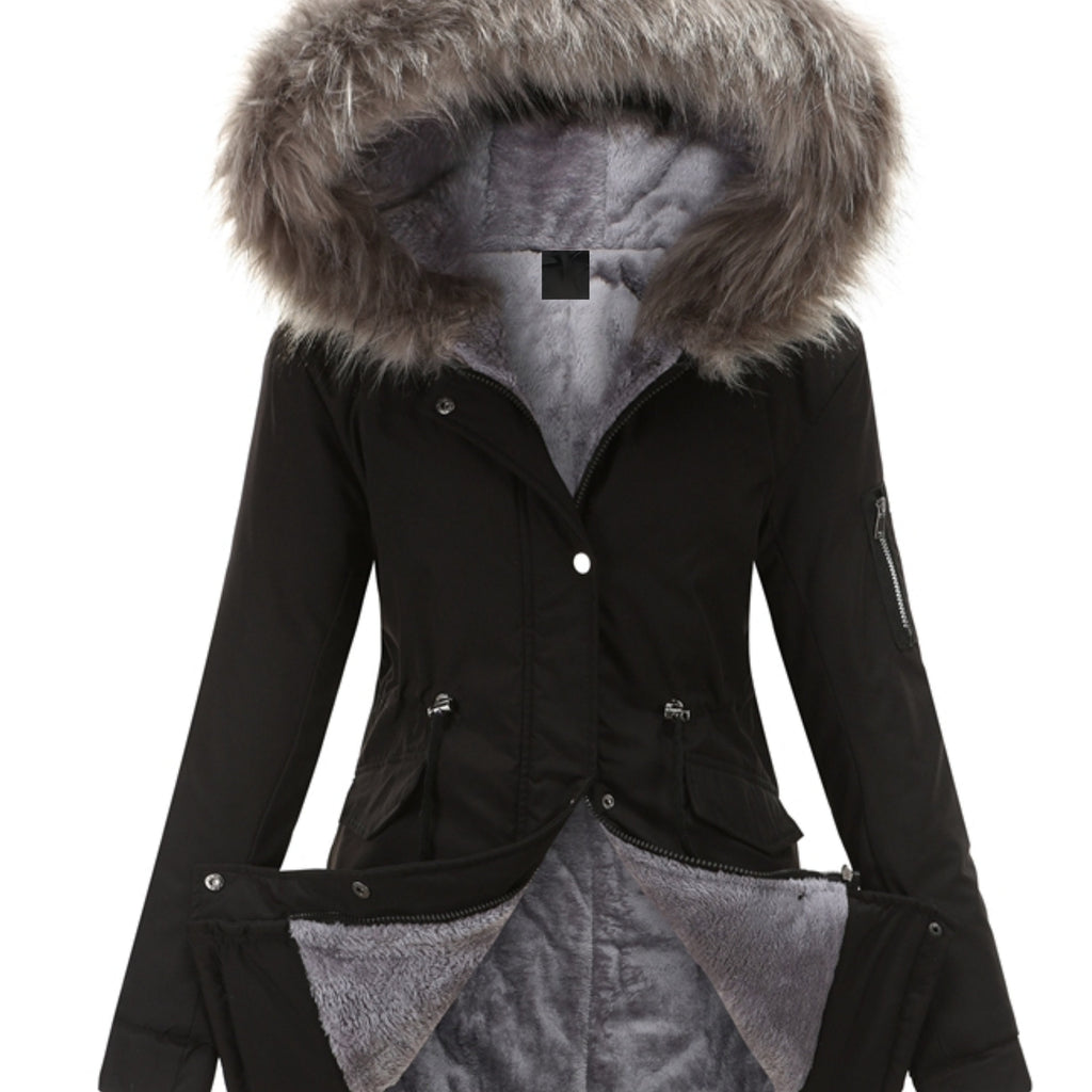 Parka à Capuche avec Fermeture Zippée pour Femmes | Idéale pour l’Automne et l’Hiver