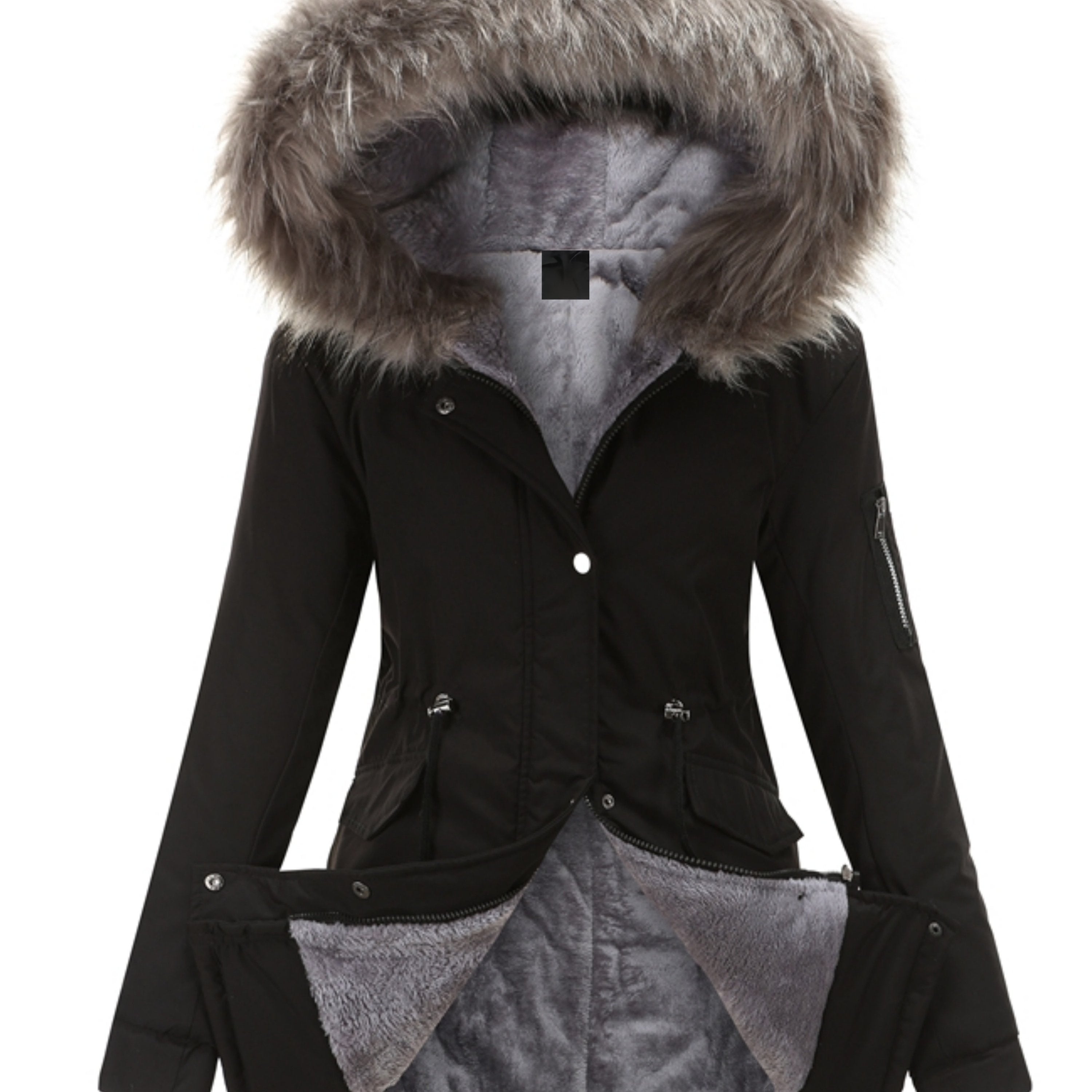 Parka à Capuche avec Fermeture Zippée pour Femmes | Idéale pour l’Automne et l’Hiver