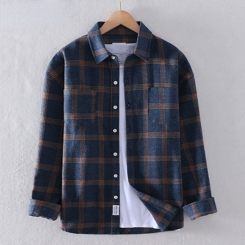 Chemise À Carreaux À Manches Longues Pour Homme | Idéale Pour Saison Automnale