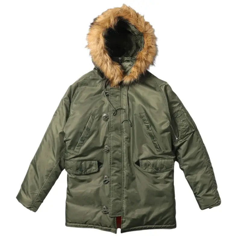 Parka à Col Amovible avec Poches Structurées pour Hommes | Idéale pour l’Hiver