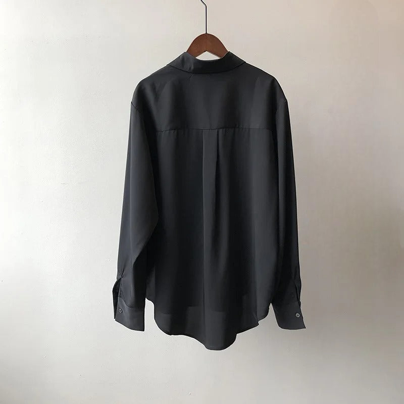 Chemise à Manches Longues avec Poche Frontale pour Femme | Idéale pour un Usage Quotidien