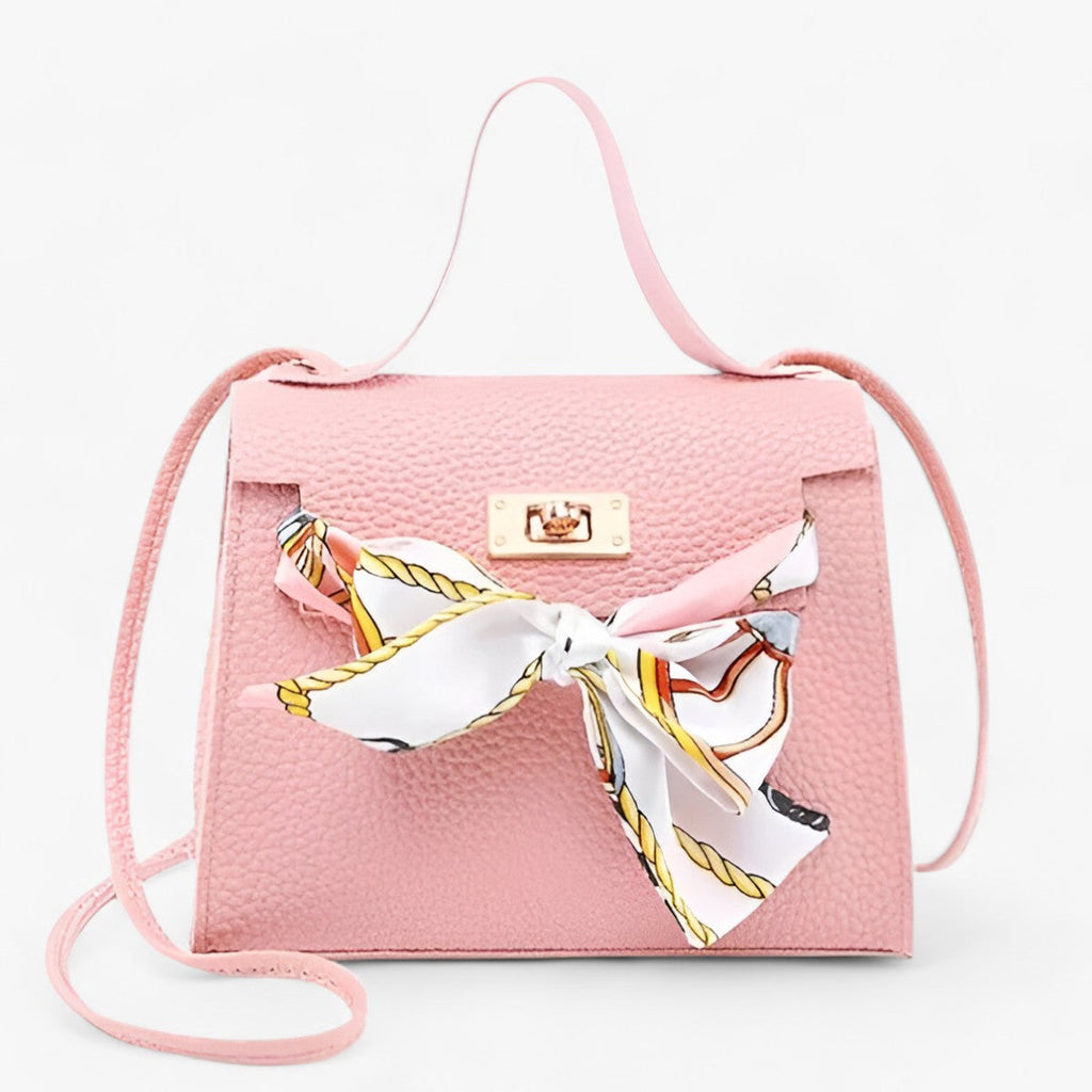 Sac À Main Structuré Avec Foulard Décoratif Et Bandoulière Ajustable Pour Femme | Idéal Pour Usage Quotidien Et Occasions