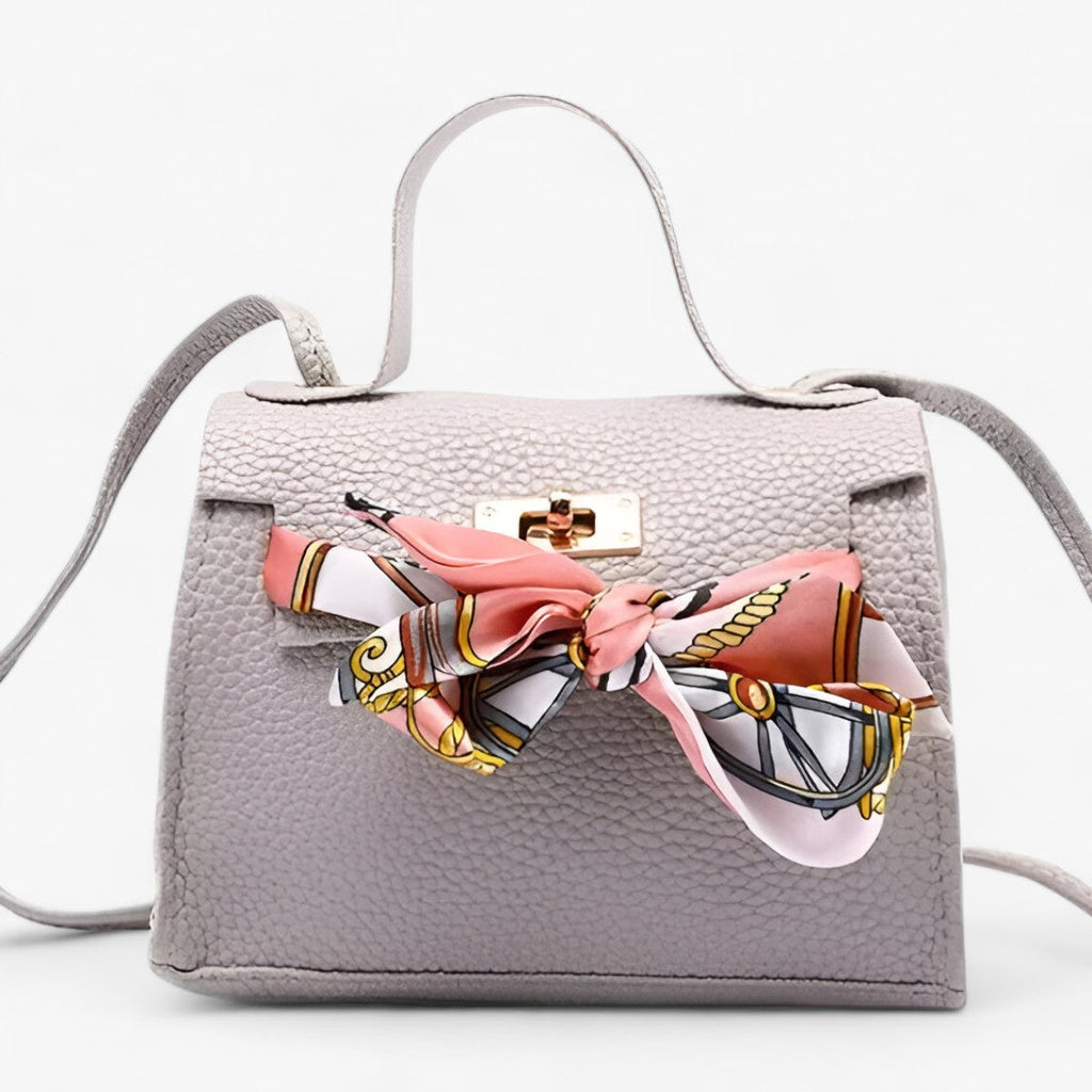 Sac À Main Structuré Avec Foulard Décoratif Et Bandoulière Ajustable Pour Femme | Idéal Pour Usage Quotidien Et Occasions