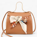 Sac À Main Structuré Avec Foulard Décoratif Et Bandoulière Ajustable Pour Femme | Idéal Pour Usage Quotidien Et Occasions