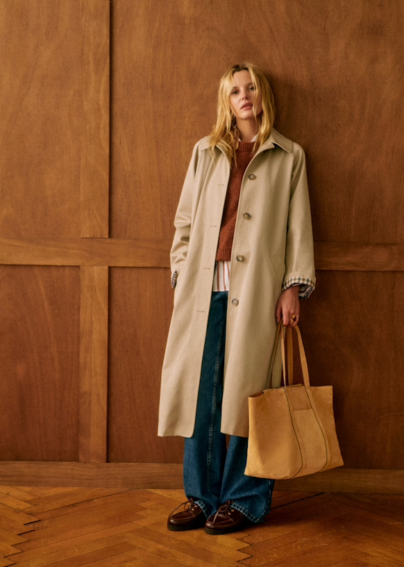 Trench-Coat Oversize à Fermeture Boutonnée et Poches pour Femmes | Ideal for Mi-Saison et Usage Quotidien