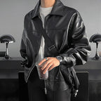 Veste Zippée Rétro avec Col Replié pour Hommes | Idéale pour l’Automne et l’Hiver
