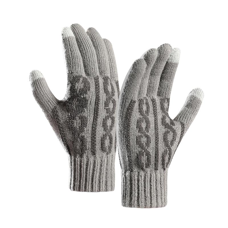 Gants d’Hiver Tricotés avec Poignets Côtelés pour Adultes | Idéal pour Saison Froide et Déplacements Quotidiens