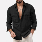 Blouse Cargo À Poches Pour Hommes | Idéal Pour Un Usage Quotidien
