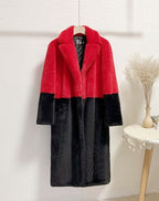 Manteau Bicolore avec Design Moderne pour Femme | Idéal pour la Saison Froide