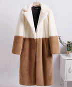 Manteau Bicolore avec Design Moderne pour Femme | Idéal pour la Saison Froide