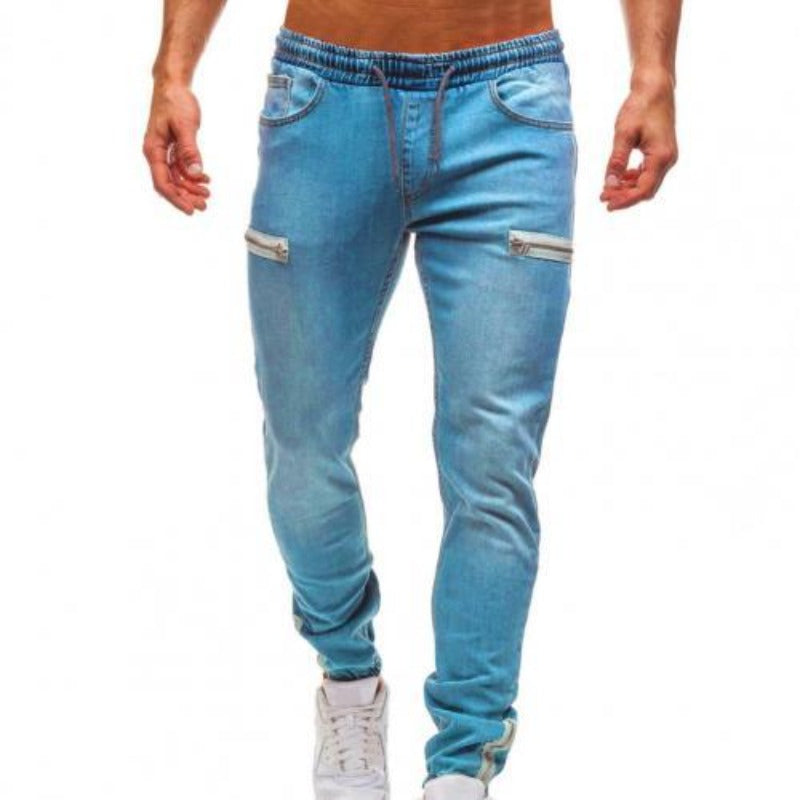 Pantalon Style Jean avec Taille Élastiquée et Cordon pour Homme | Idéal pour le Quotidien