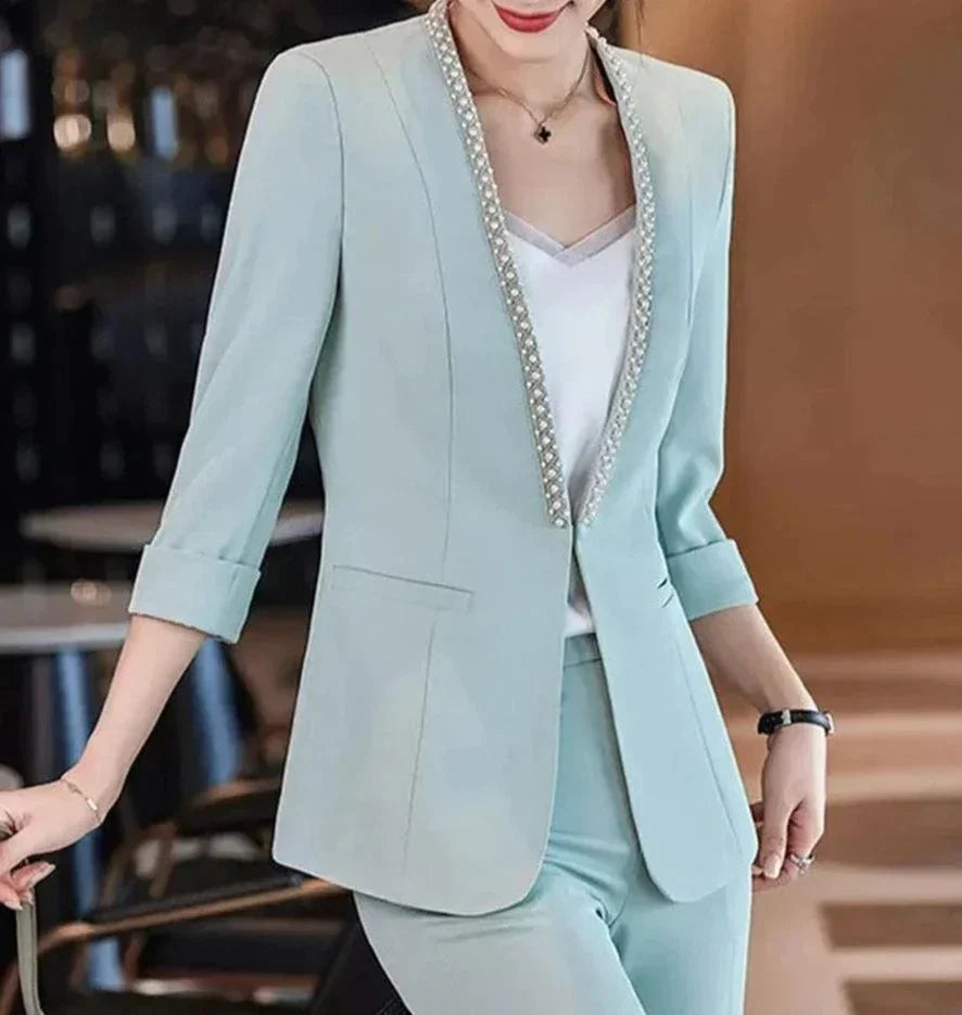 Blazer À Coupe Ajustée Avec Manches Longues Pour Femme | Idéal Pour Toutes Les Occasions Quotidiennes