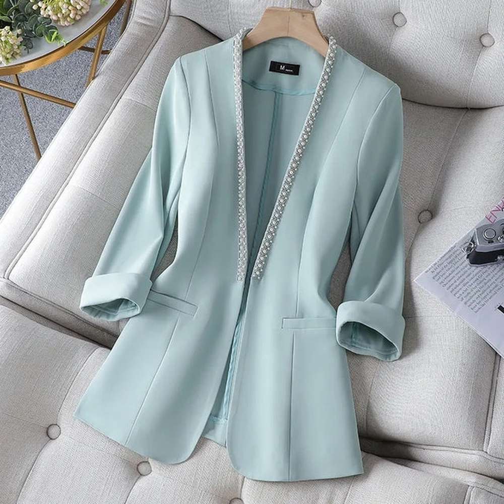 Blazer À Coupe Ajustée Avec Manches Longues Pour Femme | Idéal Pour Toutes Les Occasions Quotidiennes