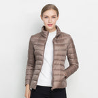 Veste Matelassée à Manches Longues avec Fermeture Frontale pour Femmes | Idéal pour Saison Froide