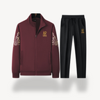 Ensemble Veste Et Pantalon De Survêtement pour Homme avec Finitions Dorées | Idéal pour Le Sport Et Les Loisirs