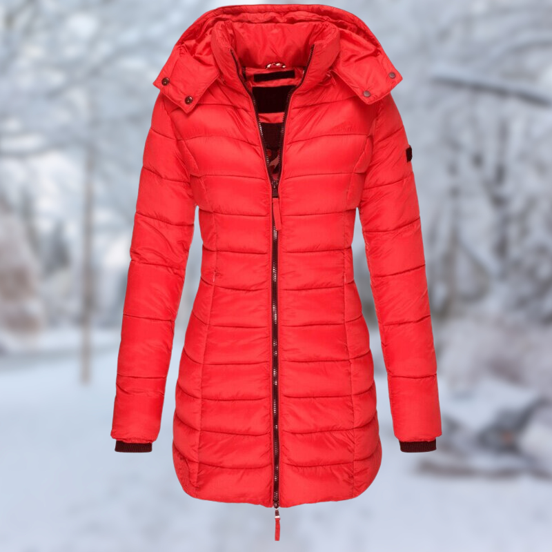 Manteau d’Hiver Mi-Long avec Fermeture à Boutons pour Femme | Idéal pour la Saison Froide