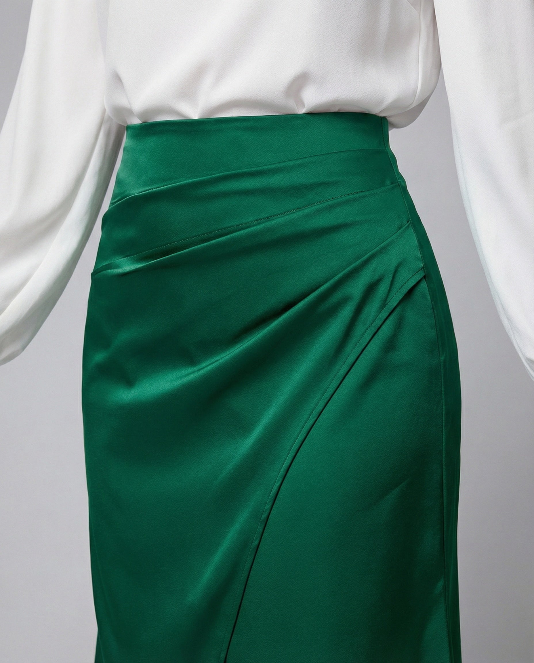 Jupe Portefeuille Fluide avec Drapé et Taille Ajustable pour Femme | Idéale pour Quotidien et Occasions