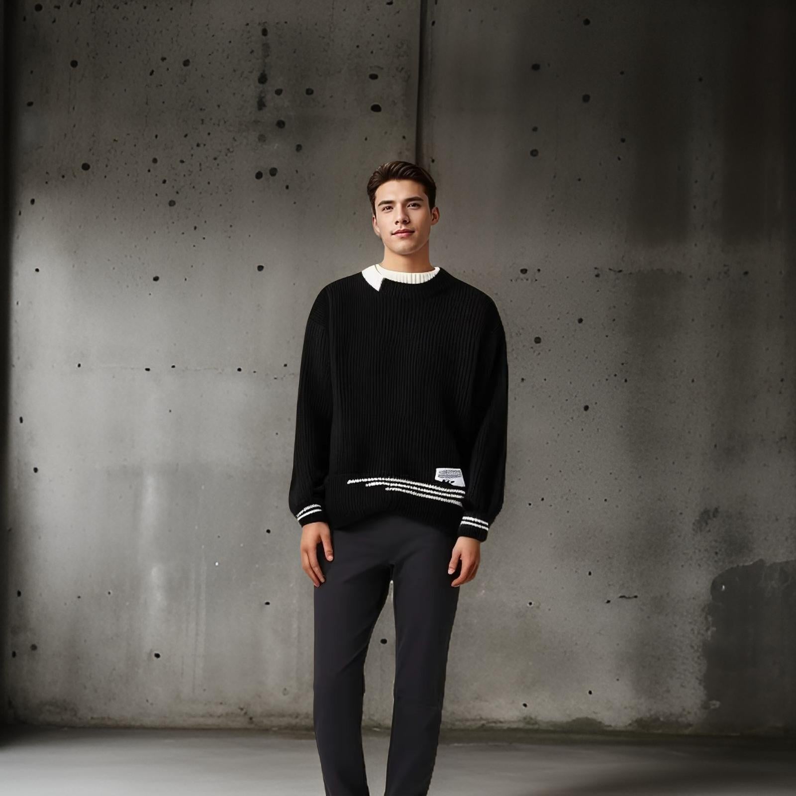 Pull en Maille à Coupe Classique pour Homme | Idéal pour un Usage Quotidien