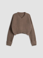 Pull Col V Uni Pour Femmes | Idéal Pour Le Quotidien