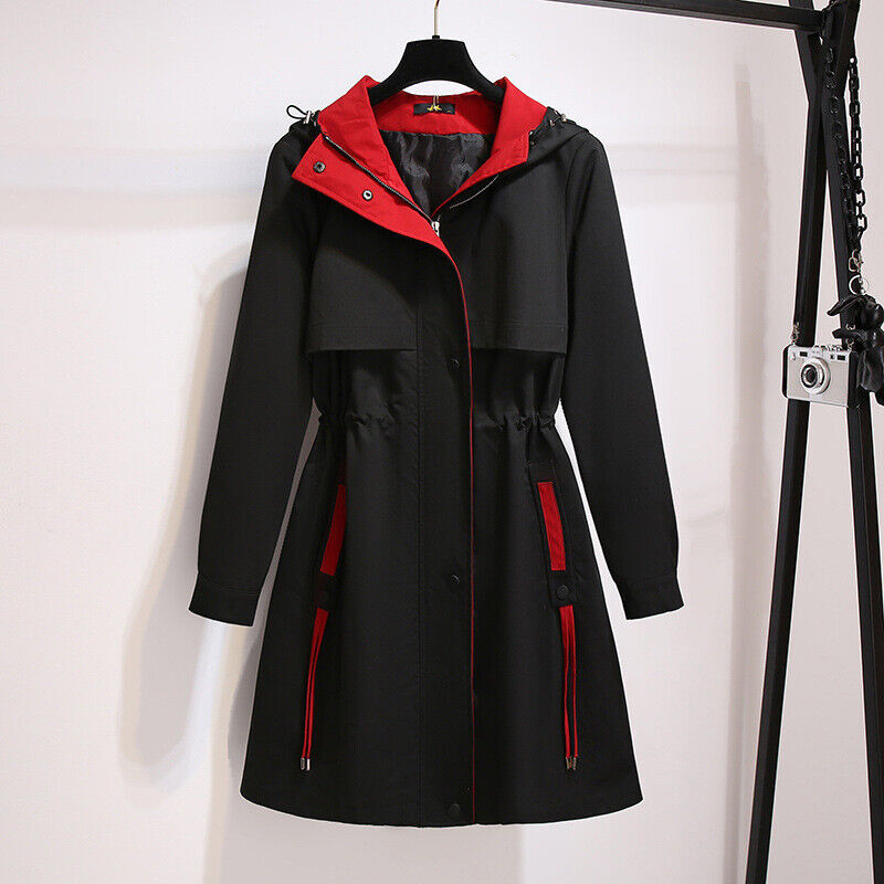 Veste Coupe-Vent à Capuche Grande Taille pour Femme | Idéale pour la Mi-Saison