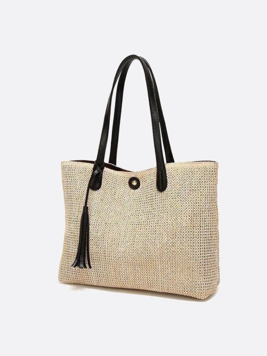 Sac En Paille Avec Poignées Longues Pour Femmes | Idéal Pour Usage Quotidien Et Sorties