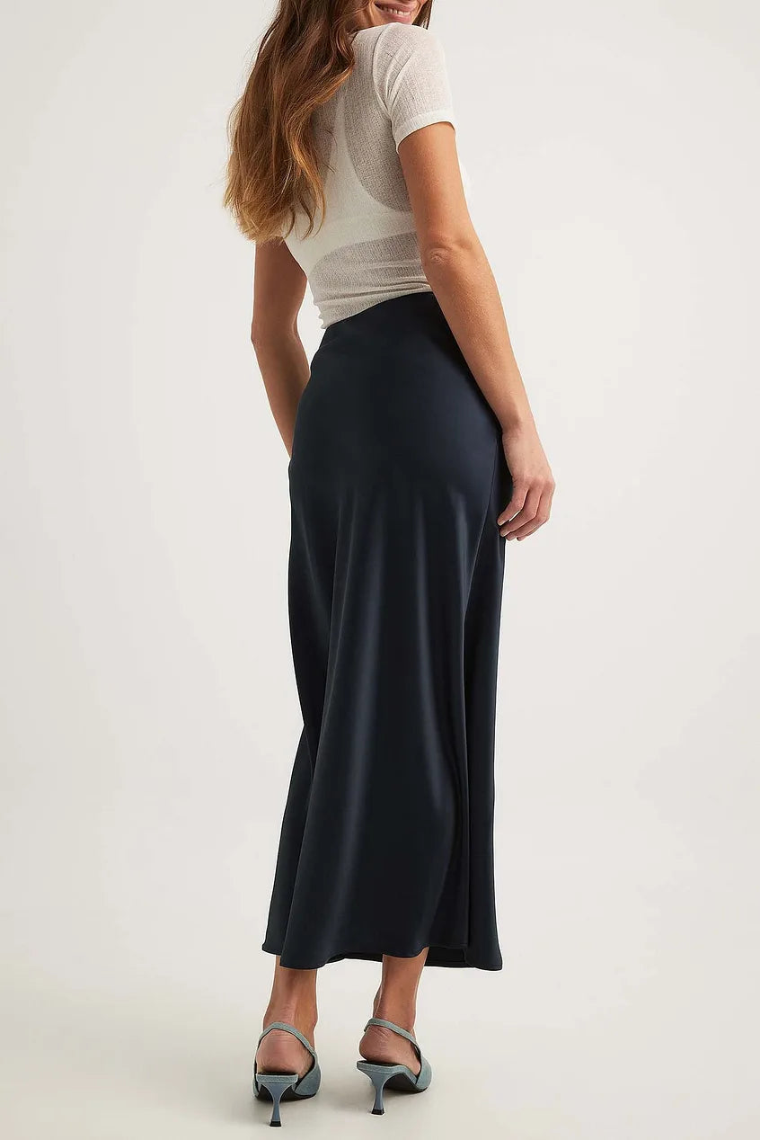 Jupe Midi Taille Haute Fluide Pour Femme | Idéal Pour Sorties Et Occasions Quotidiennes
